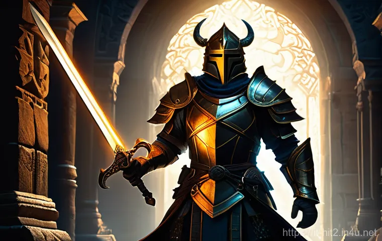 히트2 아이템 등급 정리 - **Prompt 1: The Legendary Discovery**
"An excited adventurer, garbed in intricate fantasy armor ...