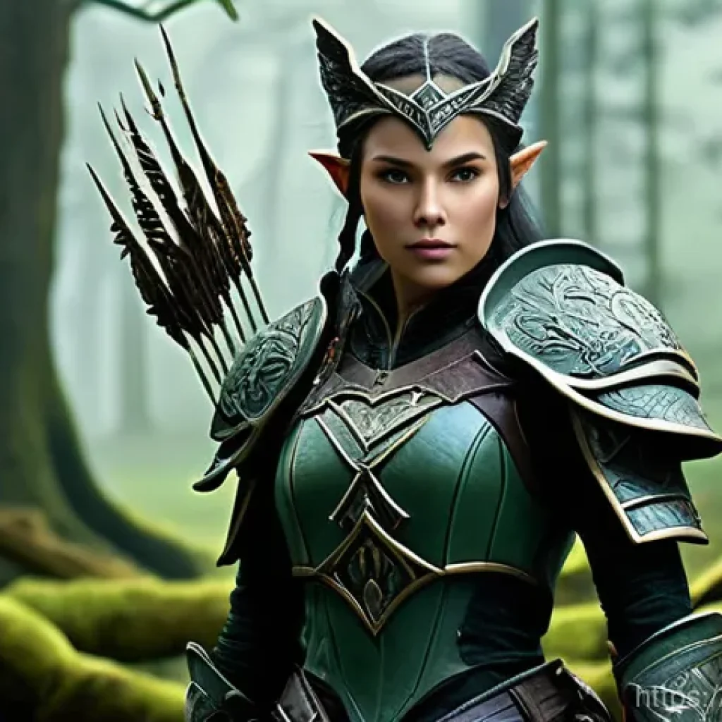 히트2 효율적인 사냥 루트 - **Prompt 1: Strategic Hunter in the Enchanted Forest**
    A female fantasy adventurer, dressed in p...