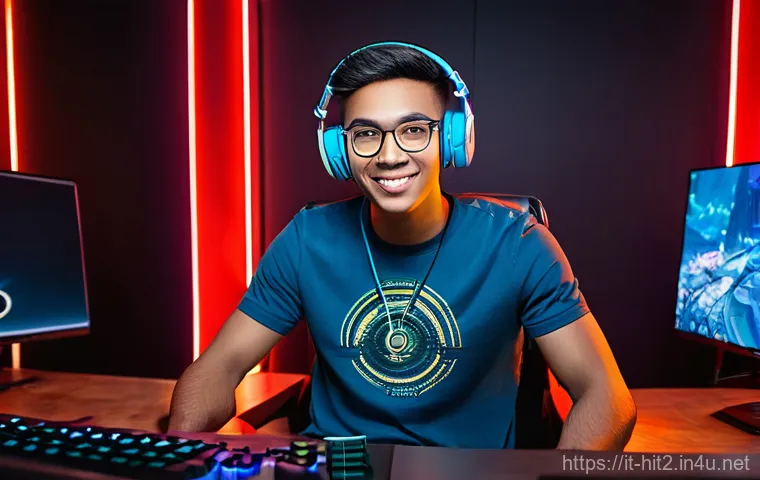 히트2 크리에이터 정보 - **Prompt 1: The Passionate Gamer-Creator**
    A vibrant, medium shot of a young adult (gender-neutr...