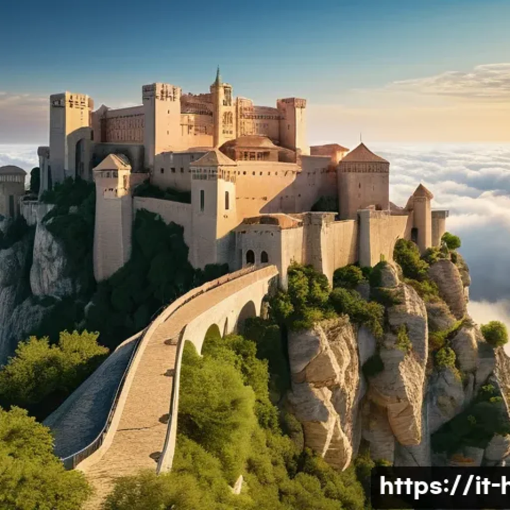 히트2 신규 업데이트 정보 - A breathtaking panoramic view of the 'Cittadella Sospesa' (Suspended Citadel), a majestic fantasy ci...
