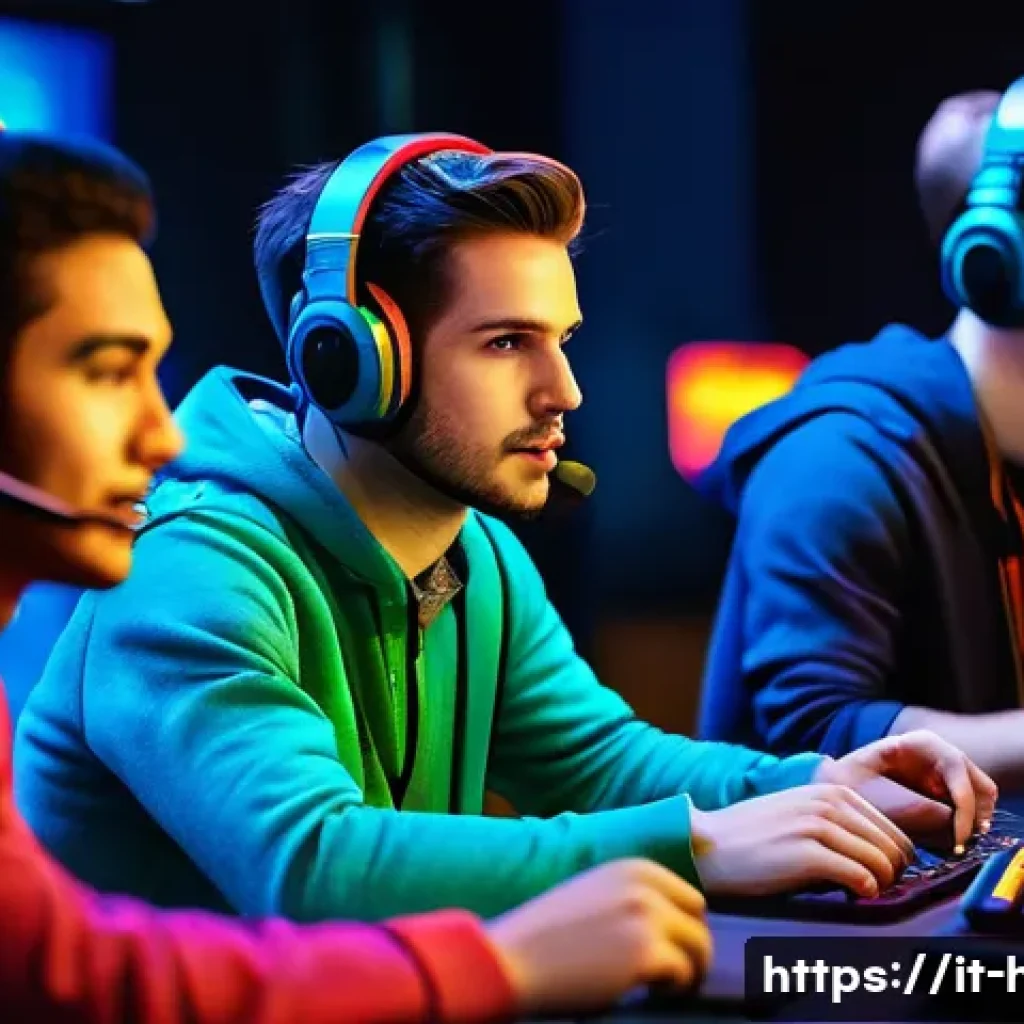 히트2 커뮤니티별 꿀팁 - A vibrant gaming community scene focused on PvP tournaments, featuring diverse players in casual gam...
