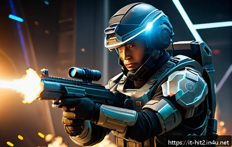 히트2 클래스 추천 - A tactical support character in a futuristic battlefield setting, wearing advanced combat armor with...